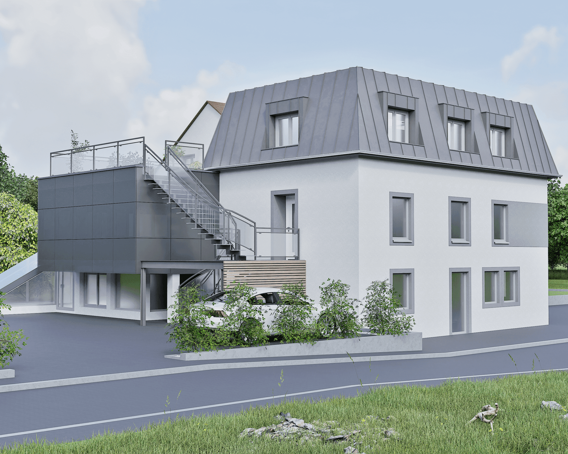 Construction neuve maison individuelle et bâtiment professionnel Belfort